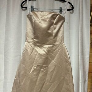 Bill Levkoff classics gold strapless dress